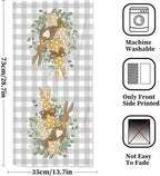 Spring Hand Towels, 2 Packs Buffalo Plaid Easter Bathroom Towels Soft - Image 2