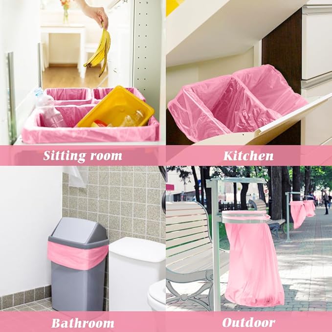 8 Gallon 200 Counts Clear Colorful Trash Bags Kitchen Garbage Bags by Teivio - Image 6