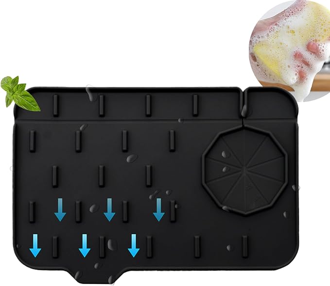 Mini Sink Splash Guard & Faucet Mat by Apqagjy