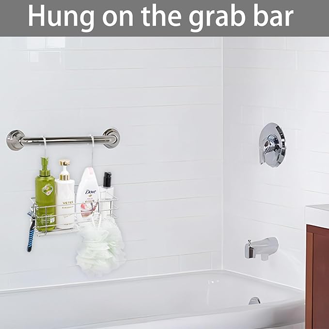 Shower Caddy Hanging Shower Rack SUS304 Stainless Steel Hanging Shower Orangizer - Image 4