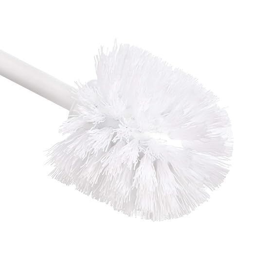 Amazon Basics Toilet Brush and Holder Set, Heavy-Duty Bristle Scrub Brushes - Image 3