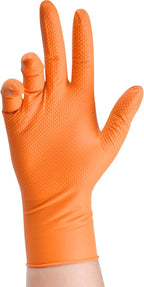 TitanFlex Heavy Duty Orange Industrial Nitrile Gloves - Image 2
