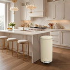8 Gallon Trash Can, Stainless Steel Round Trash Can - Image 2