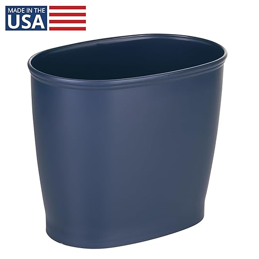 iDesign Slim Plastic Bathroom Trash Can, Small Garbage Bin - Image 2