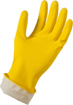Soft Scrub Yellow Reusable Latex Household Glove - Image 3