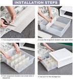 44Pcs Drawer Dividers with Fixing Buckle, Adjustable Drawer Organizer Storage - Image 7