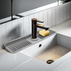 Gray 24" Button Style Faucet Drip Catcher – Silicone Faucet Mat by Unknown