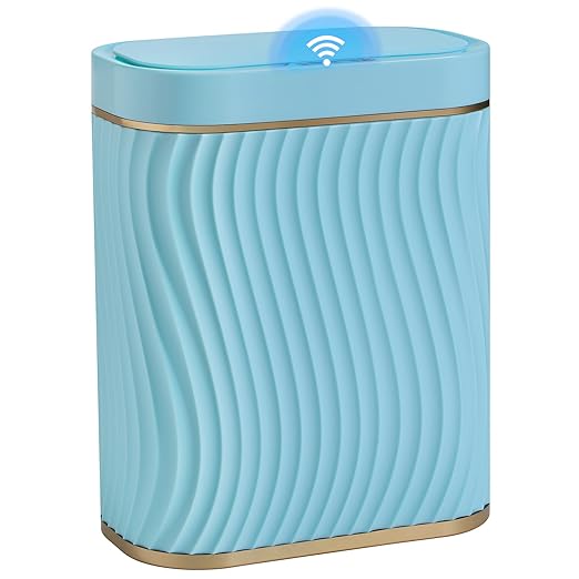 Bathroom Small Trash Can with Automatic Touchless Lid, 2.6 Gallon Smart Garbage by Ogikey