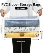 10 PCS Clear Zippered Storage Bags - Image 2