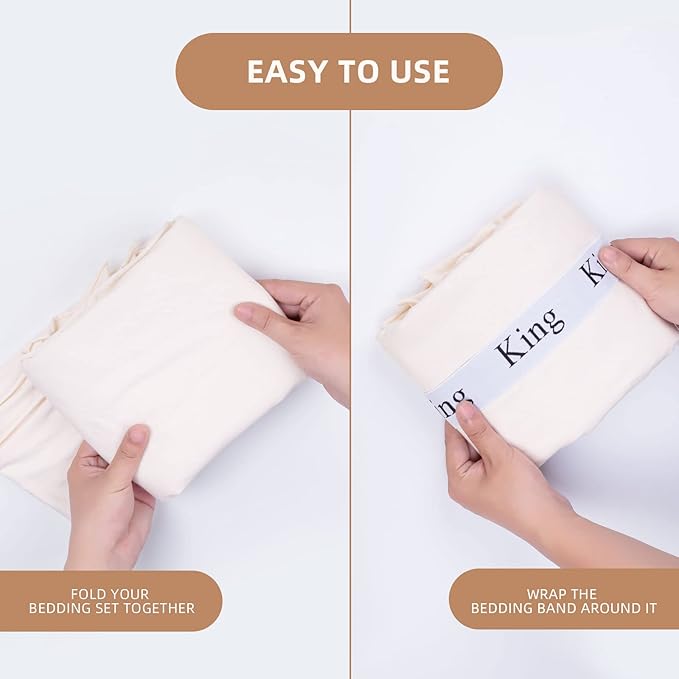 4PCS Bed Sheet Organizer Bands, Storage Labels and Sheet Keepers - Image 7