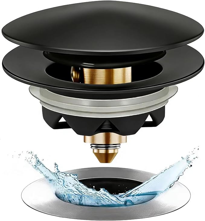 Bathtub Drain Stopper, Pop Up Tub Stopper and Cover, Bottom by Anlige