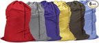 Extra Large Laundry Bag 6 Pack, Varied Colors, Travel Laundry Bags by YETHAN