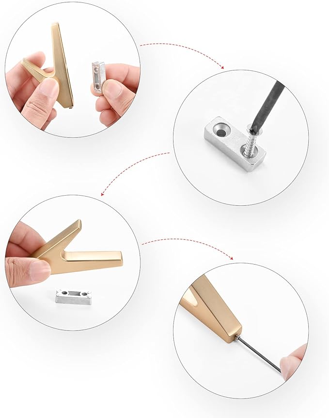 5 Pack Coat Hook, Wall Hooks, Coat Hooks Wall Mount, Metal Wall Hooks Holder - Image 5