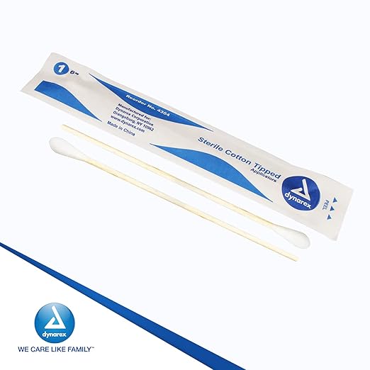 Dynarex 6-Inch Sterile Cotton Tipped Applicators - Image 6