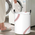 Baseball Texture Laundry Hamper Bag - Image 6