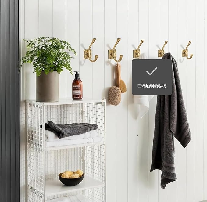 khtumeware Vintage Wall Hooks, 3 Pack Coat Hooks Hardware Towel Hooks - Image 2