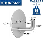 Adhesive Hooks for Bathrooms, 4 Piece Towel Hooks for Hanging Hat Robe Coat - Image 2