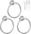 SetSail Towel Holder for Bathroom Wall Silver Towel Ring Stainless Steel Hand by SetSail