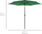 Best Choice Products 10ft Outdoor Table Compatible Steel Polyester Market Patio Umbrella w/Crank and Easy Push Button Tilt - Image 7
