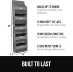 GORILLA GRIP Over The Door Organizer Storage, 5 Deep Hanging Shelves, Holds - Image 2