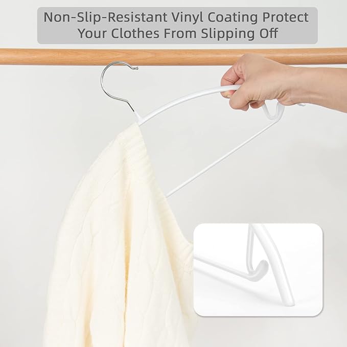 Nature Smile Non Slip PVC Coating Sweater Hangers, Dress Suit Coat Hangers - Image 4