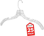 Clothes Hangers Plastic Set of 25 Pack Heavy Duty Hanger Dresses, T-Shirts by Deilsy