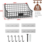 Hanging Wall Wire Basket-4Pack, Large Metal Organizer Baskets & Bathroom Shower - Image 2