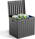 EasyUp 36 Gallon Outdoor Storage Box Waterproof, Resin Outdoor Deck Box, Deck Boxes for Garden Tools Equipment and Cushions (Black) by EASYUP