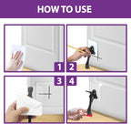 Door Stopper with Adhesive Bracket Stickers, No Drilling or Tools Needed - Image 2