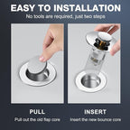 Bathroom Sink Drain Strainer, Pop Up Sink Drain Strain, Bathroom Sink Stopper - Image 5