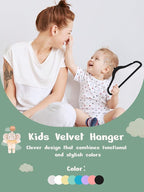 HOUSE DAY 11 Inch Velvet Baby Hangers 50 Pack Black, Premium Kids Hangers - Image 9