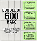 Aluf Plastics 45 Gallon 22 Micron Black Trash Bags - Image 6