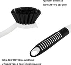Dish Brush with Handle, 2 Pack Scrub Brushes with Built-in Scraper - Image 5