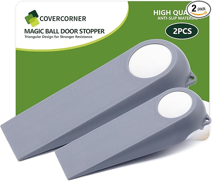 Door Stoppers for Bottom of Door, Rubber Door Stopper Wedges, Door Holders for by COVERCORNER