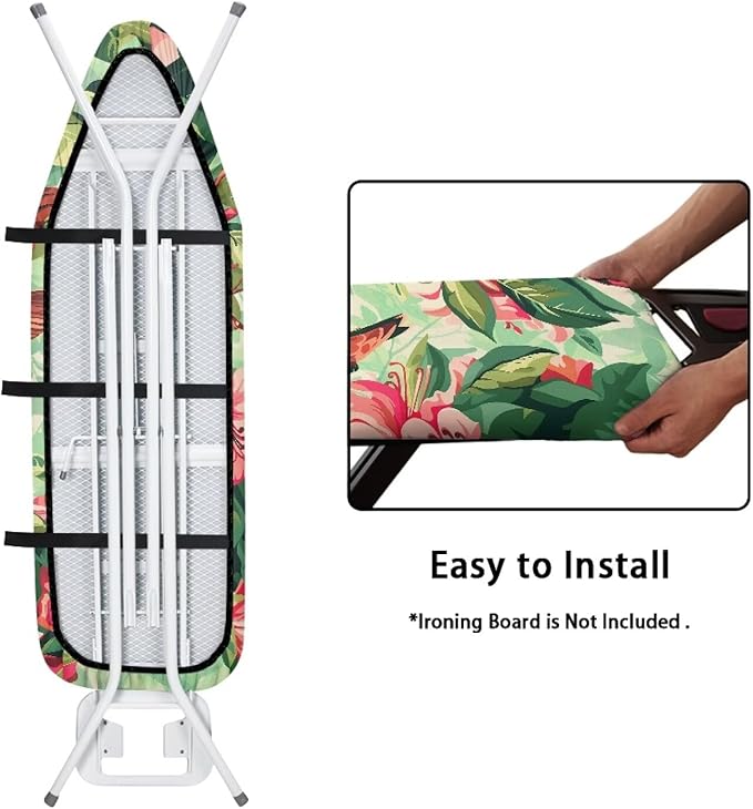 Hummingbird Monstera Ironing Board Cover Table Top Ironing Board Cover and Pad - Image 4