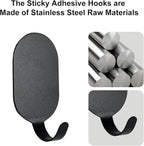 Sticky Adhesive Hooks for Hanging, Stainless Steel Hooks, Key Hooks, Towel Hooks - Image 5
