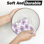 Artoid Mode Purple Flowers Bee Hello Sunshine Summer Kitchen Towels Dish Towels - Image 5