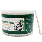 Thick Cotton Swabs, XL Size Natural Bamboo Cotton Buds, Precision & Round Tip by qzcccecl