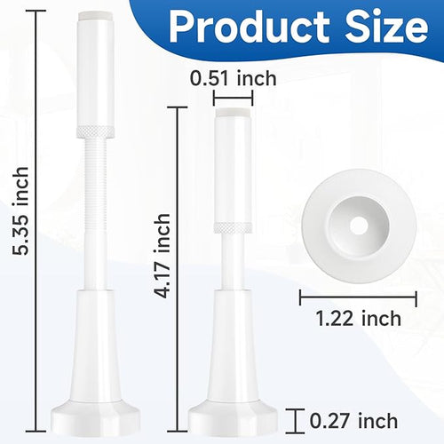 1pcs Adjustable Spring Door Stops, 4.17-5.35in Aluminum Long Door Stoppers - Image 2