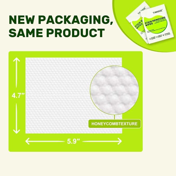 26 Pack Stain Remover Wipes for Clothes & Fabric – Instant Clothing Stain - Image 2
