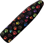 Sprowallow Colorful Paw Print Standard Size Iron Board Cover Elastic Edge by Sprowallow