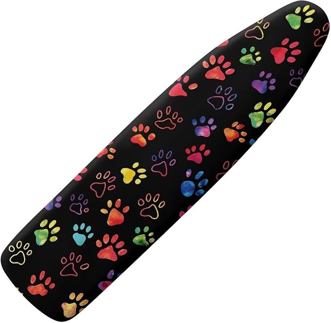 Sprowallow Colorful Paw Print Standard Size Iron Board Cover Elastic Edge by Sprowallow