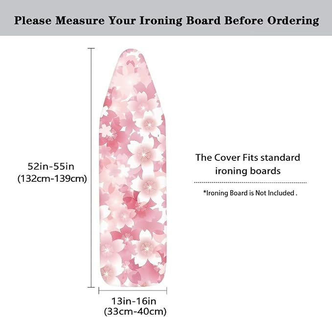 Cherry Blossom Print Ironing Board Cover 15x54 Inch Standard Ironing Board Cover - Image 5