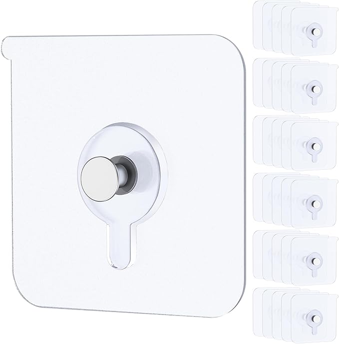 Uniclife 30 Pcs Self Adhesive Picture Hooks 33 Max lbs Load No Drill Screw by UnicLife