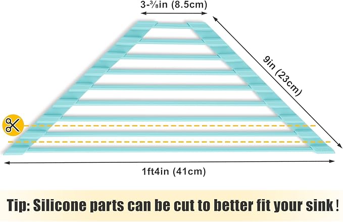 Tomorotec Compact Silicone-Coated Triangle Dish Drying Rack - Image 5