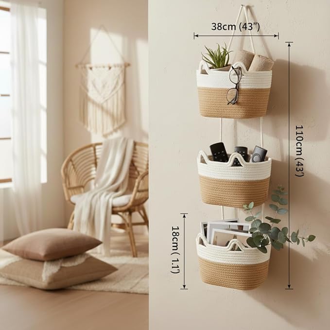 Hanging Wall Basket, Over the Door Hanging Basket - Image 2
