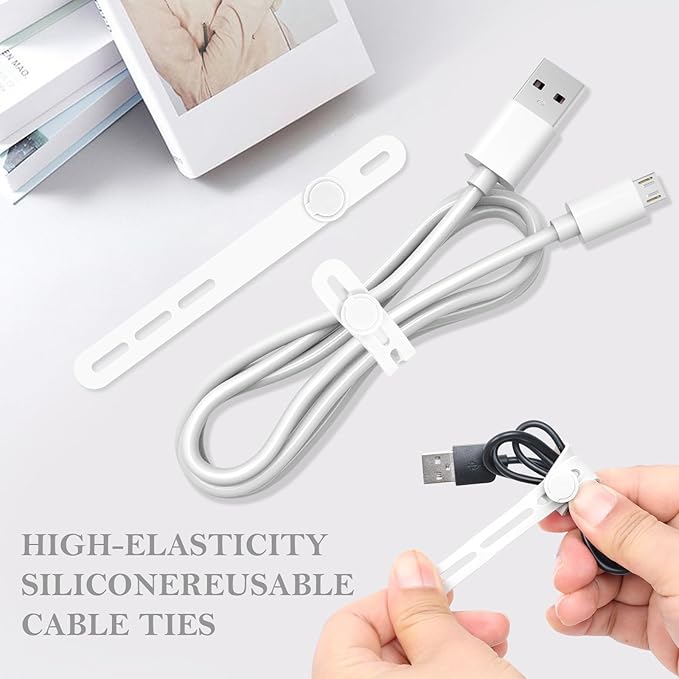 Donruby 30Pcs Silicone Cable Ties - Image 3
