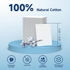 Cotton Pads, 100% Pure Cotton and Lint Free, Natural - Image 2