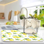Tropical Lemon Leaves Dish Drying Mat 18x24 - Image 5
