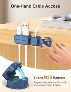 6 Pack Magnetic Cable Clips, Laitver Cord Organizer Holder Strong Adhesive Desk - Image 4